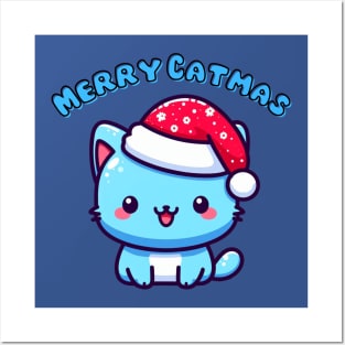 Cute catmas cat Posters and Art